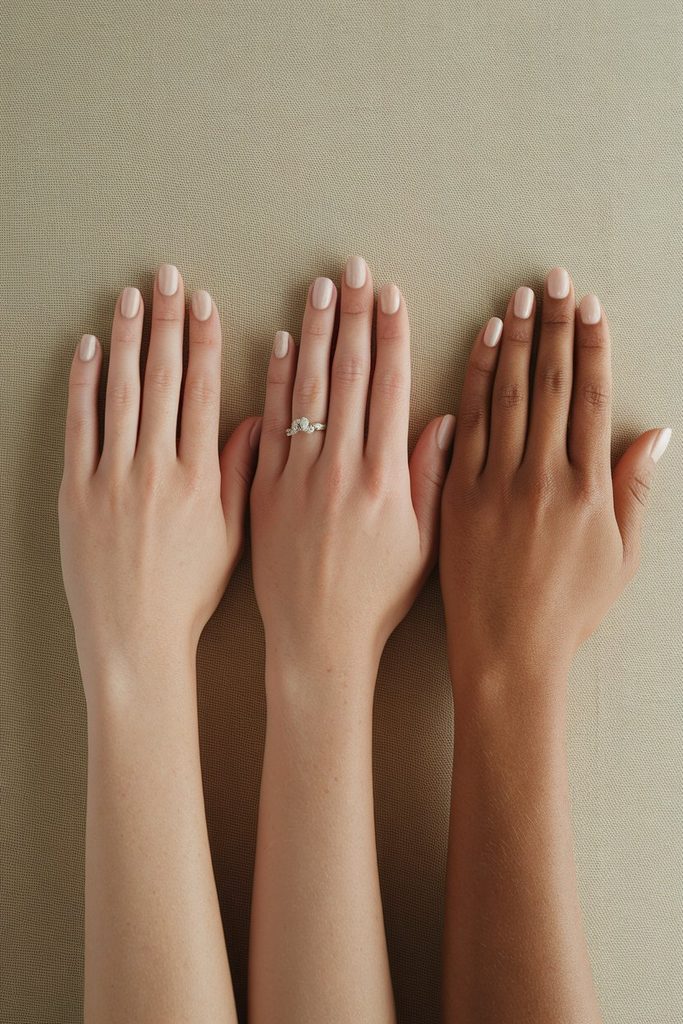 Comparison of short, medium, and long bridal nail lengths on hands with neutral polish