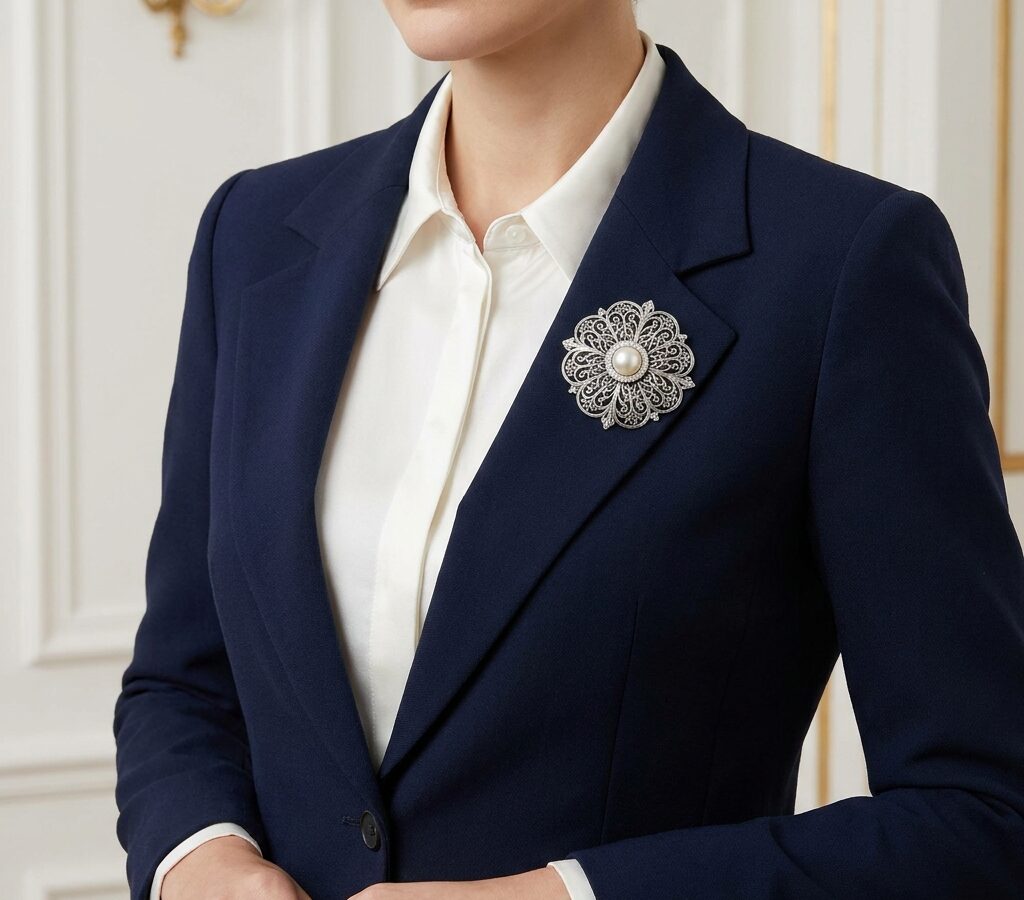 Brooch Outfit Ideas for Preppy Fall Looks