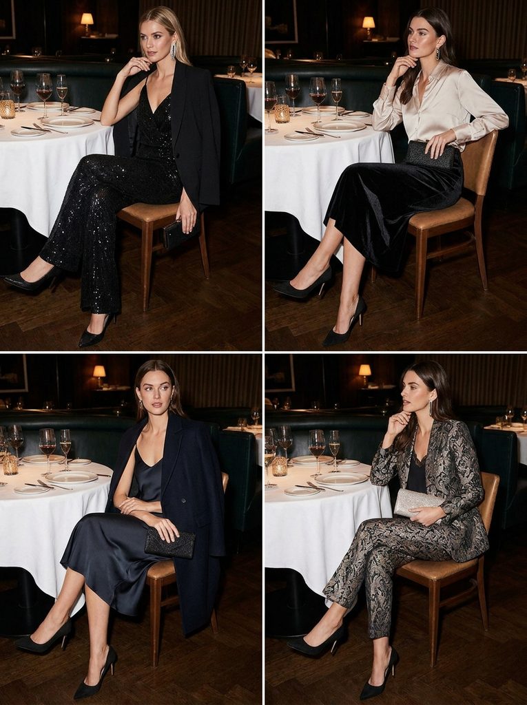 New Year's Eve Outfits for Dinner, Not Just the Dance Floor
