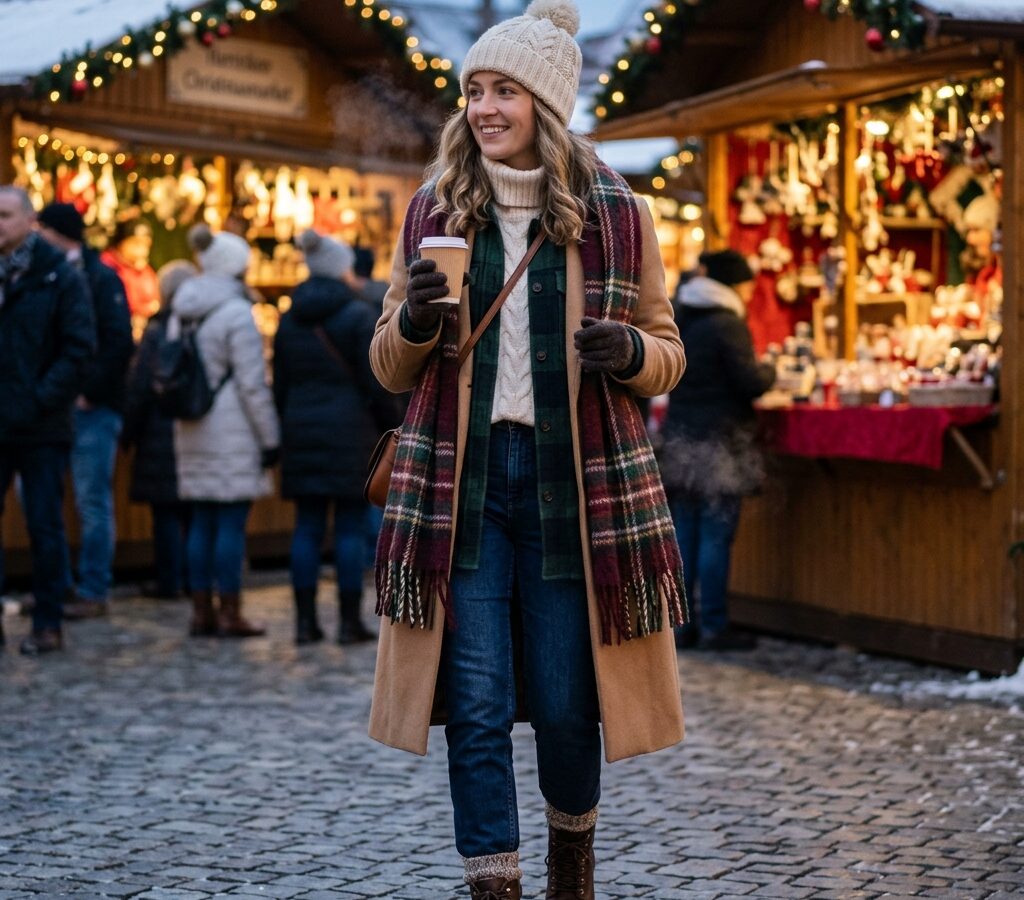 What to Wear to a Christmas Market Warm, Pretty Layers