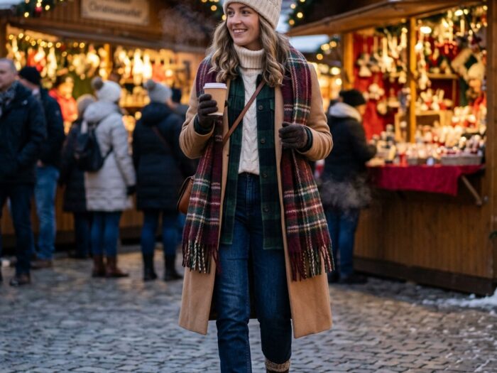 What to Wear to a Christmas Market: Warm, Pretty Layers